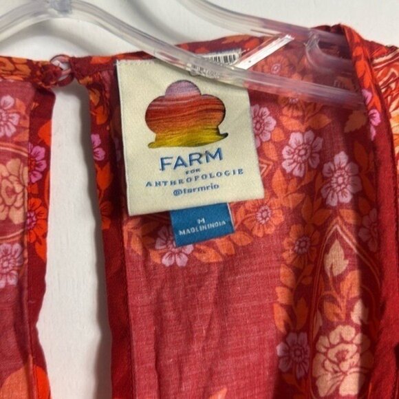 Farm Rio Printed Cutout Tiered-Hem Dress Size Medium - Picture 6 of 16